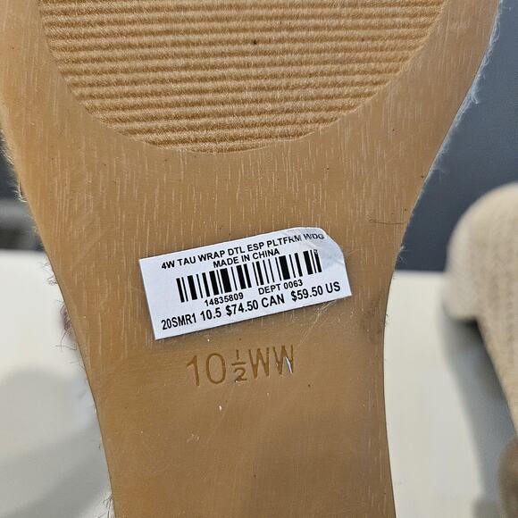 Torrid Womens Wrap Wedge Espidrilles Sandals Brown Size 10.5WW READ - Picture 10 of 12